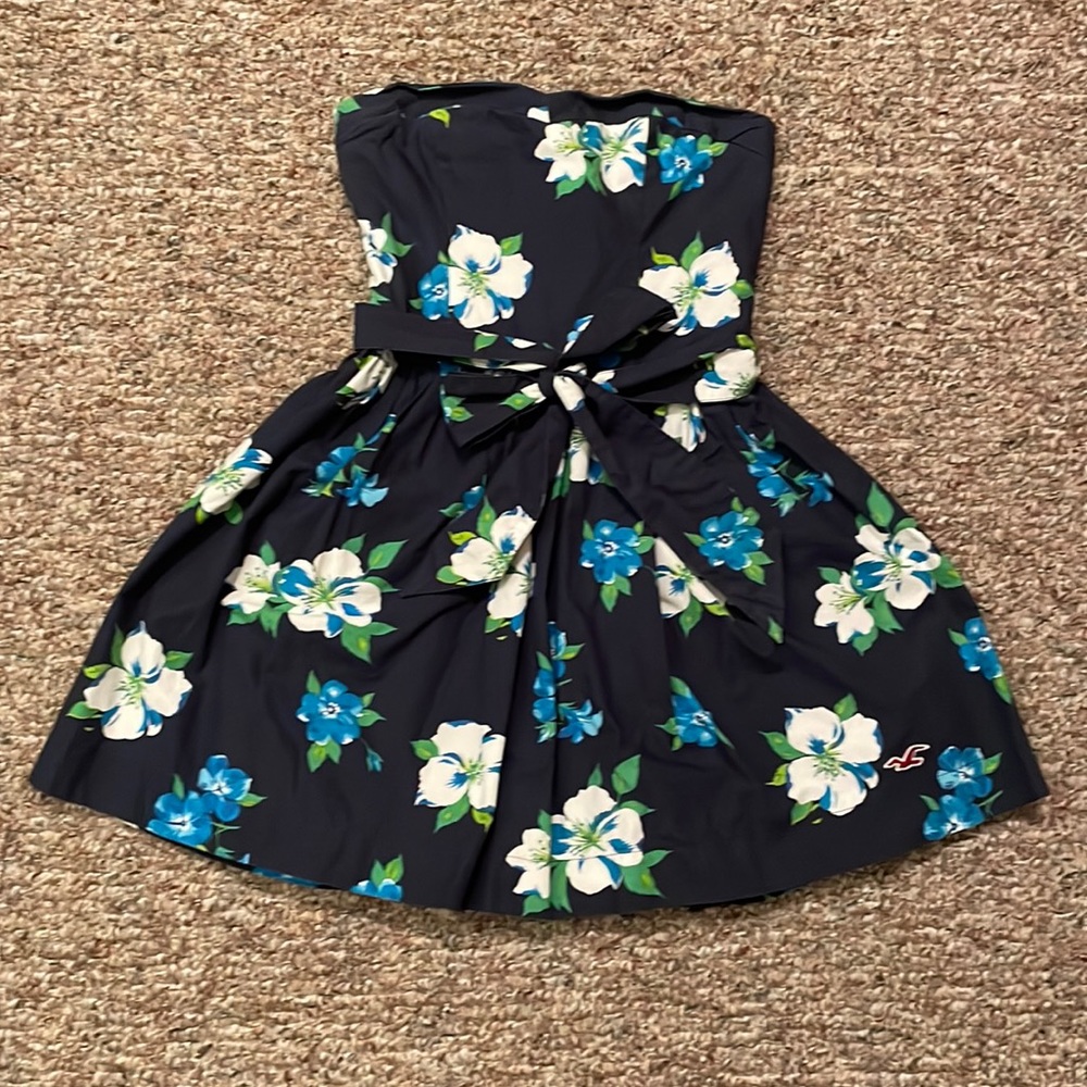Strapless Flouncy Sun Dress Hawaiian Coquette Twee